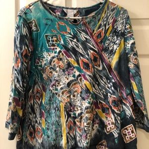 ❌ SOLD!!Beautiful colorful heavy cotton top